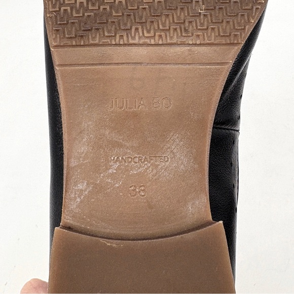 JULIA BO | Leather Mary Jane Brogues Shoes in Black | Sz 8 - Picture 14 of 16